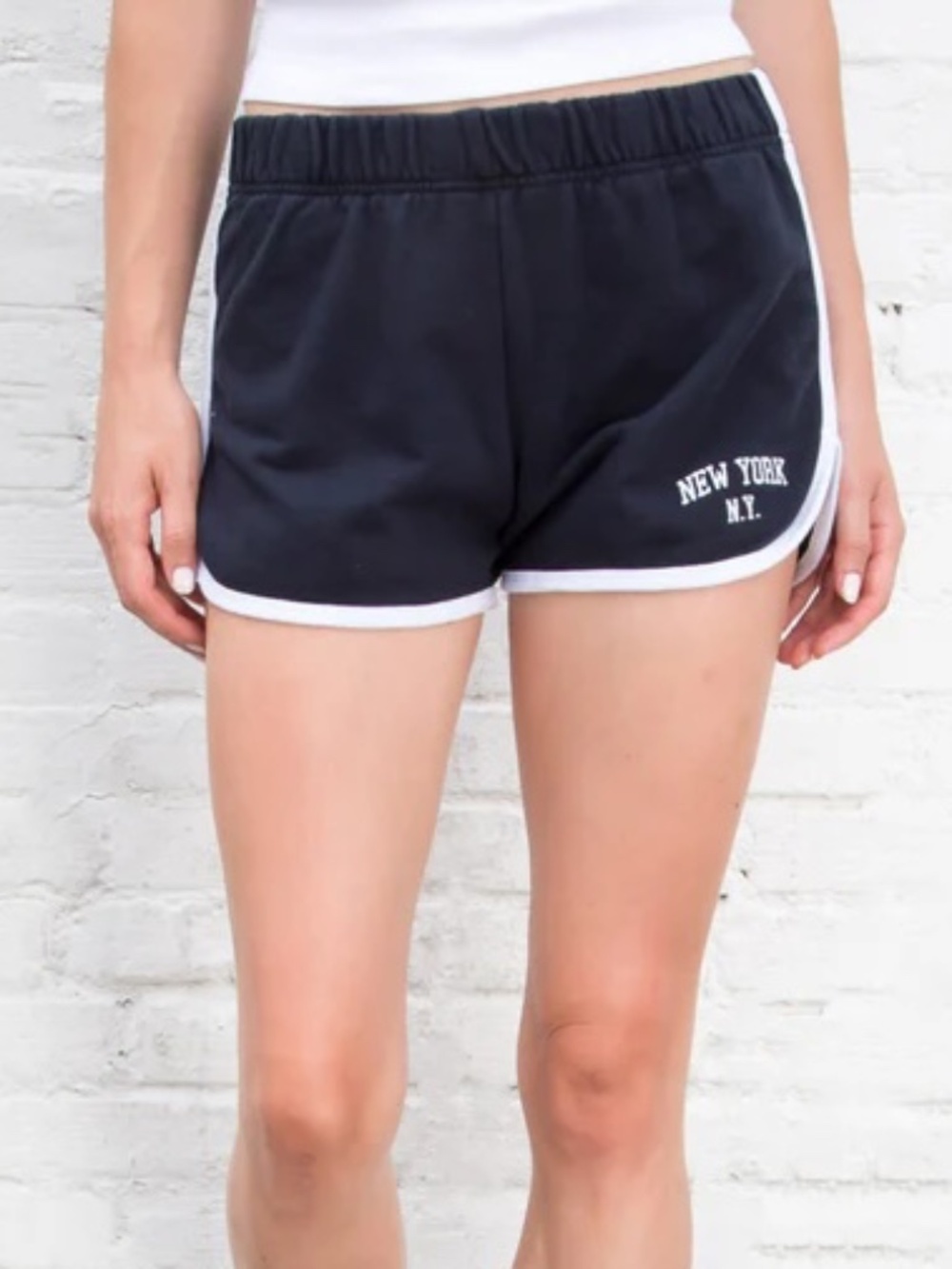 Brandy Melville Santa Monica California Lounge Shorts Navy Blue One Size